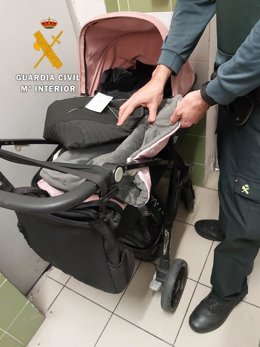 Carrito que llevaba la mujer detenida por robar en un establecimiento