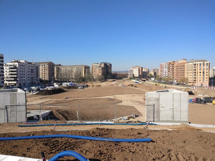 Imagen de las obras del soterramiento en marzo de 2019