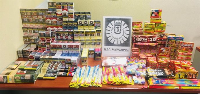 Artículos pirotécnicos incautados