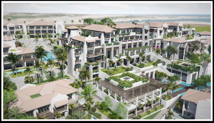 Infografía del diseño de uno de los dos nuevos hoteles de cinco estrellas de Gran Canaria