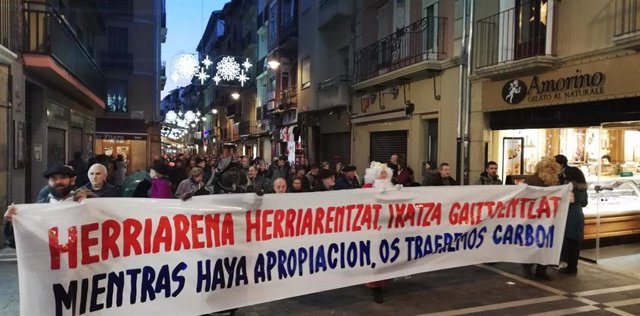 Manifestación en contra de la inmatriculación de bienes por parte de la Iglesia