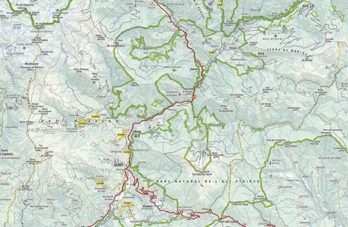 El corte de la C-13, entre Rialp y Llavorsí (Lleida).