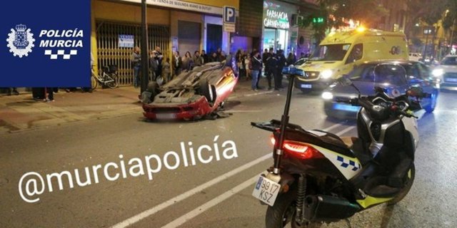 Imagen del coche accidentado
