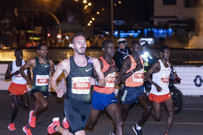 Toni Abadía, durante la San Silvestre Vallecana 2018.