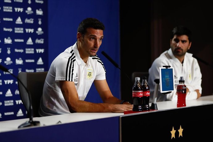 El entrenador de la selección argentina de fútbol, Lionel Scaloni.