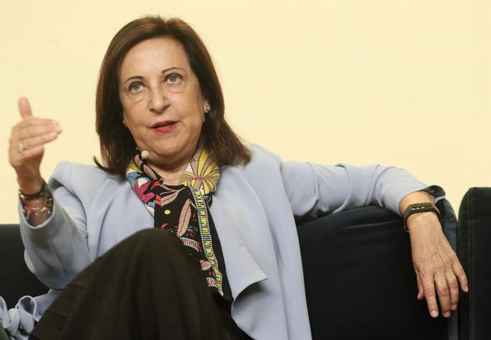 La ministra de Defensa en funcions, Margarita Robles, durant la seva intervenció en el 'Forbes Summit Women 2019', el qual pretén promoure la igualtat i l'apoderament femení, Madrid (Espanya), 2 d'octubre del 2019.