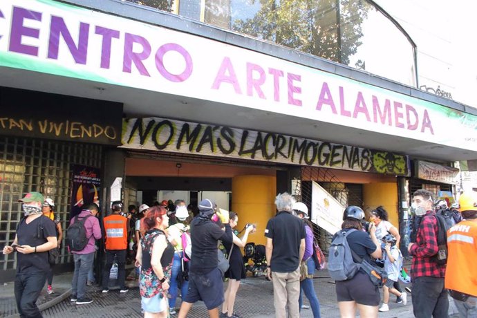 Incendio en el Cine Arte Alameda de Santiago de Chile