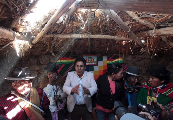 El gobernador de La Paz (Bolivia), Félix Patzi. 