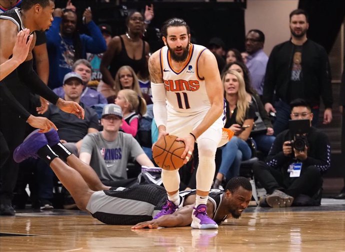 Ricky Rubio, en un partido con los Phoenix Suns.