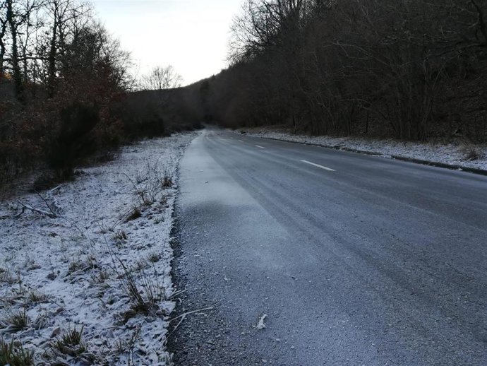 Hielo en las carreteras riojanas