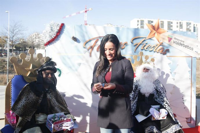 la vicealcaldesa de Madrid, Begoña Villacís, visita el festival Valdenavidad en el barrio de Valdebebas. Durante su visita, Villacís atendió a los medios de comunicación, en Madrid a 29  de diciembre de 2019
