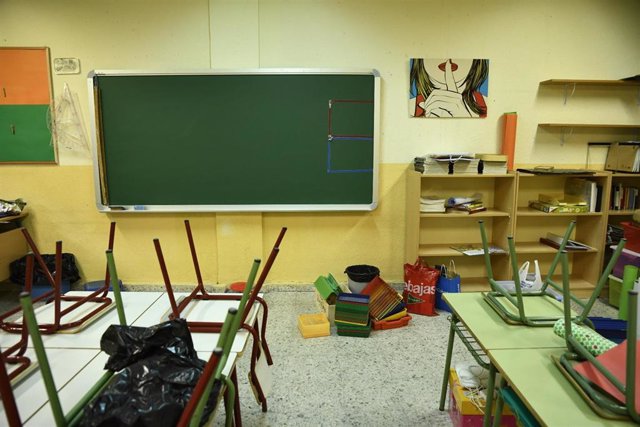 Aula del colegio de Educación Infantil y Primaria Joaquín Costa de Madrid.