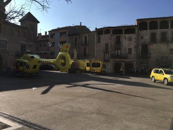 El Sem atiende a heridos en la Festa del Pi de Centelles (Barcelona).