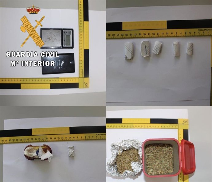 Imágenes de los materiales interceptados.