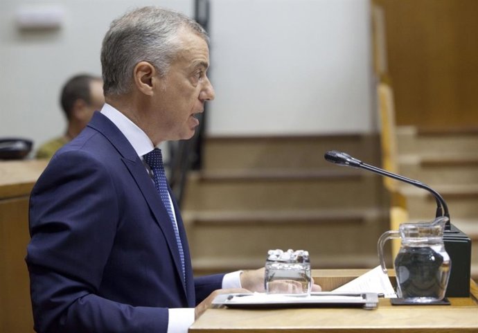 El lehendakari, Iñigo Urkullu, en el Parlamento Vasco