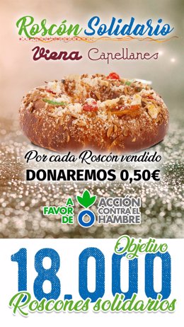 Imagen de la campaña del 'Roscón Solidario' de Viena Capellanes