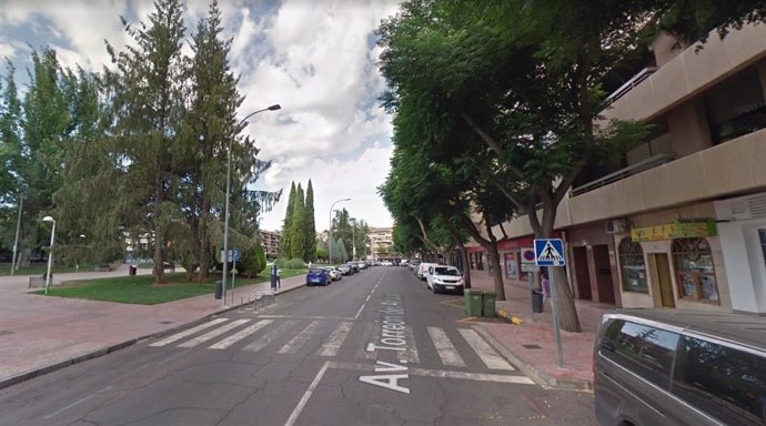 Imagen de la avenida Torreón del Alcázar de Ciudad Real en Google Street View