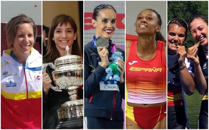 Portela, Sánchez, Carbonell, Peleteiro y Aina-Cid, triunfadoras del deporte español en 2019