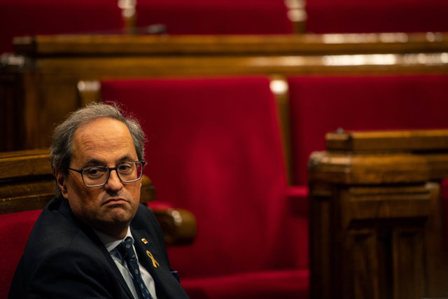 Quim Torra en el Parlament de Cataluña