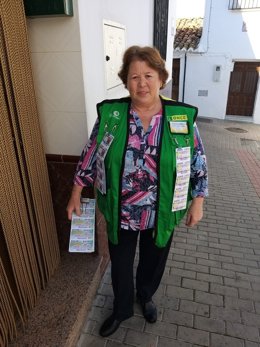 La vendedora de la ONCE María Teresa Jaspe Castro.