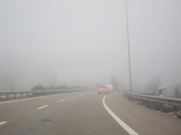 Niebla en las carreteras aragonesas.