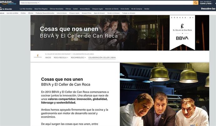 BBVA y Celler de Can Roca entran en Amazon