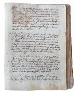 Imagen del Libro de Actas de La Cartuja de Las Fuentes.