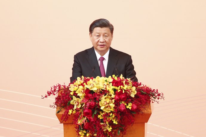 19 December 2019, China, Macao: Chinese President Xi Jinping delivers a speech at a welcome banquet to mark the 20th anniversary of the transfer of sovereignty over Macau from Portugal to China. Photo: -/TPG via ZUMA Press/dpa