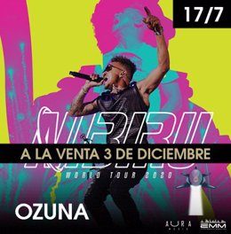 Cartel del concierto de Ozuna en Starlite Catalana Occidente