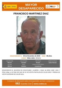 Medios aéreos buscan a un vecino de Vélez Rubio (Almería) desaparecido el lunes