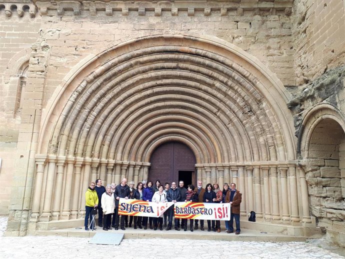 Foto de archivo de la Plataforma Sijena Sí en su primer aniversario.