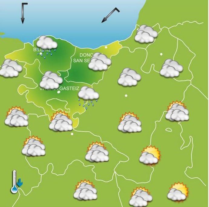 Previsiones meteorológicas para el 4 de enero en Euskadi.