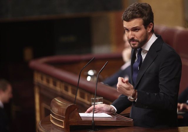 El presidente del PP, Pablo Casado.