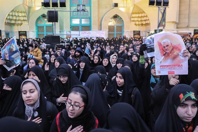 Marcha en Irán en memoria del general Qasem Soleimani