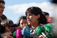Teresa Rodríguez afea que el PSOE "olvide" que Andalucía es una "nacionalidad histórica", recordada por Rufián