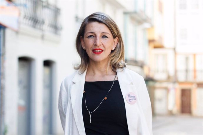 Yolanda Díaz, candidata al Congreso por la provincia de Pontevedra de En Común Unidas Podemos