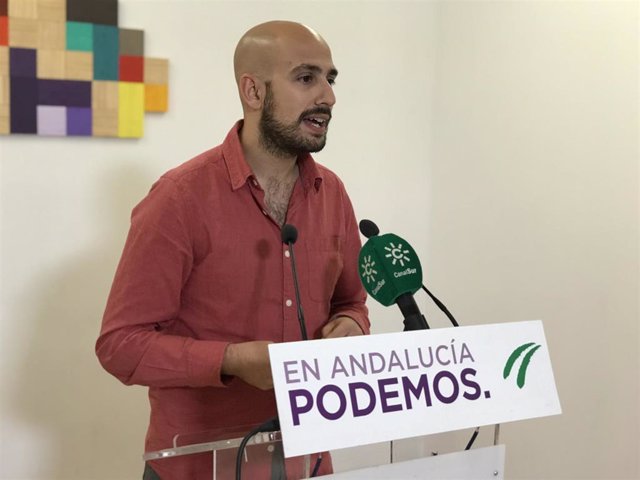 El responsable de la Secretaría Política y de Comunicación de Podemos Andalucía, Pablo Pérez Ganfornina.