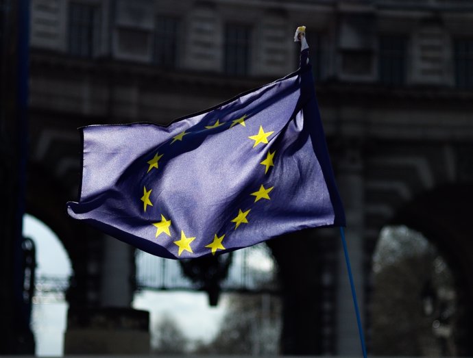 Foto de archivo de una bandera europea
