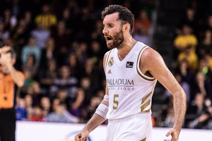 Rudy Fernandez of Real Madrid, during the Liga Endesa match between  FC Barcelona  and Real Madrid at Palau Blaugrana on December 29, 2019 in Barcelona, Spain.