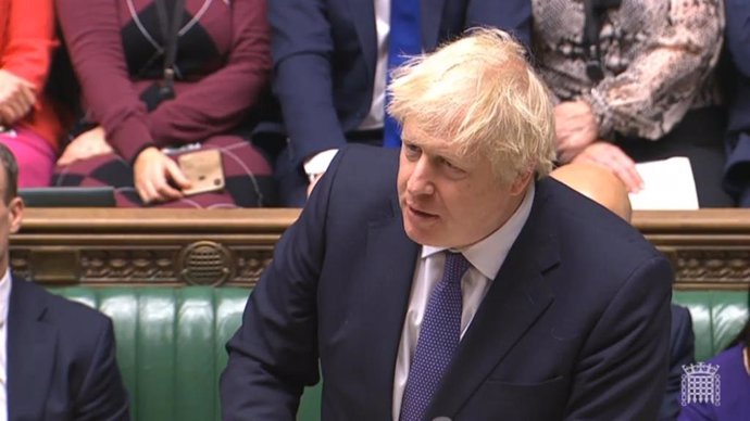 El primer ministro de Reino Unido, Boris Johnson, durante un debate sobre el Brexit en la Cámara de los Comunes.