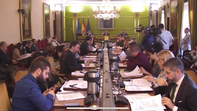 Sesión plenaria del Ayuntamiento de Oviedo.