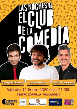Cartel de Las Noches de el Club de la Comedia.