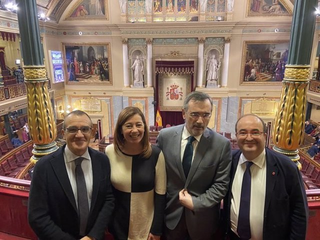 La presidenta y el vicepresidente del Govern, Francina Armengol y Juan Pedro Yllanes, respectivamente, en el Congreso.