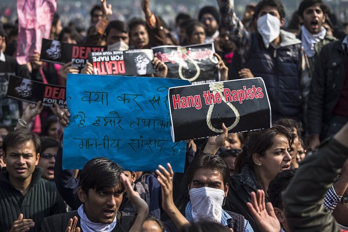 Protestas en India contra la violación