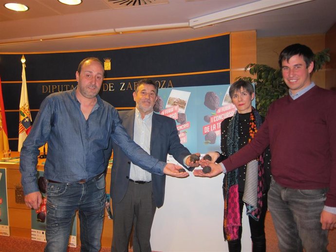 Presentación de la IV Feria de la Trufa del Moncayo en la sede de la Diputación de Zaragoza.