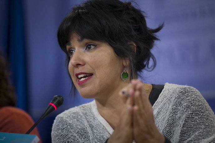 Rueda de prensa de la presidenta del grupo parlamentario Adelante Andalucía, Teresa Rodríguez. En Sevilla (Andalucía), a 21 de noviembre de 2019. Foto de archivo