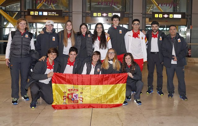 Parte de la delegación española que compertirá en los Juegos Olímpicos de Invierno de la Juventud de Lausana 2020