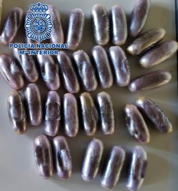 Bellotas de hachís intervenidas por la Policía