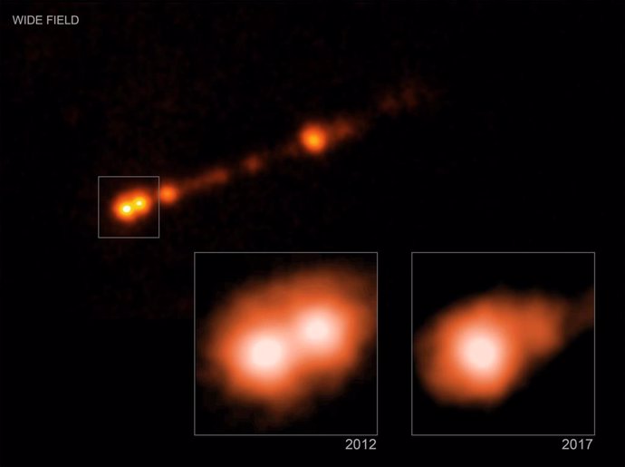 Chorro de partículas del agujero negro de M87