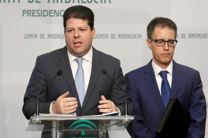 Fabian Picardo, ministro principal del Gobierno de Gibraltar, en rueda de prensa
